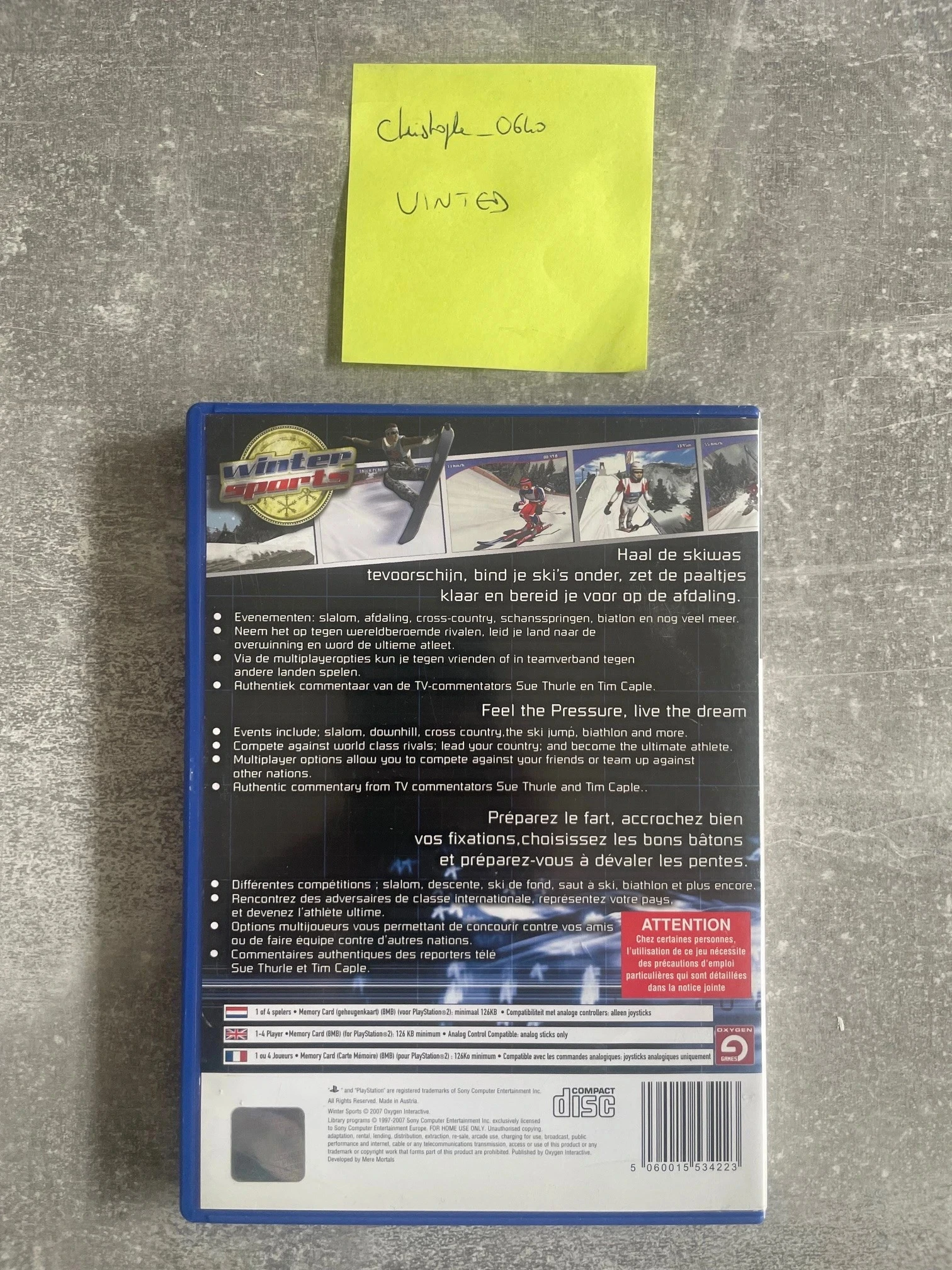 Jogo de esportes de inverno para Sony PS2 / playstation 2 em francês. – photo 3